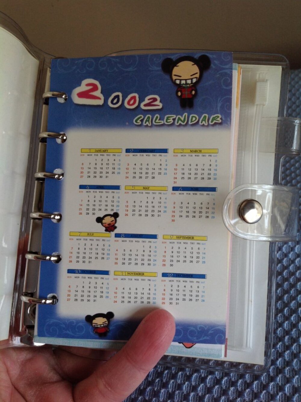 Vintage Y2K 2002 Pucca Calendar Notes Address Book Mini Wallet Planner Case - Picture 5 of 14